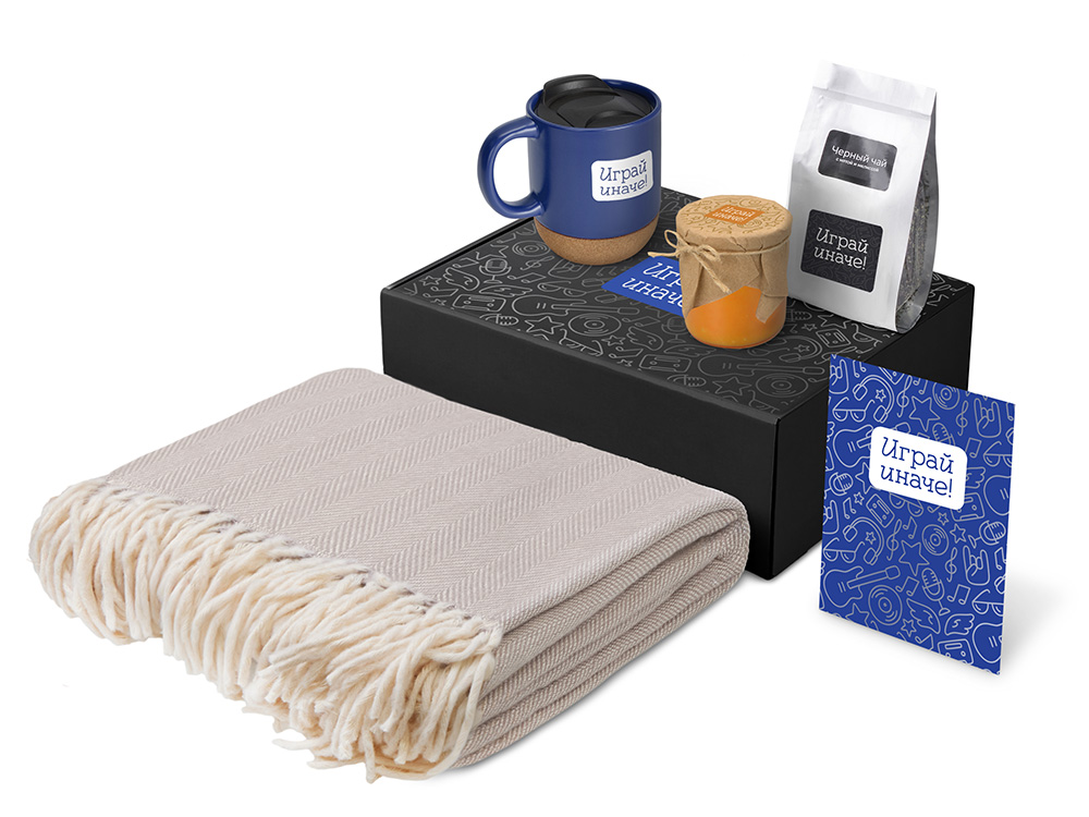 Подарочный набор Re:y. Nest с пледом, кружкой и вареньем Подарочный набор Re:y. Nest с пледом, кружкой и вареньем