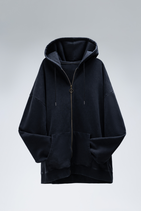 Толстовка ОNE SIZE, с капюшоном на молнии футер без начёса 350, 72