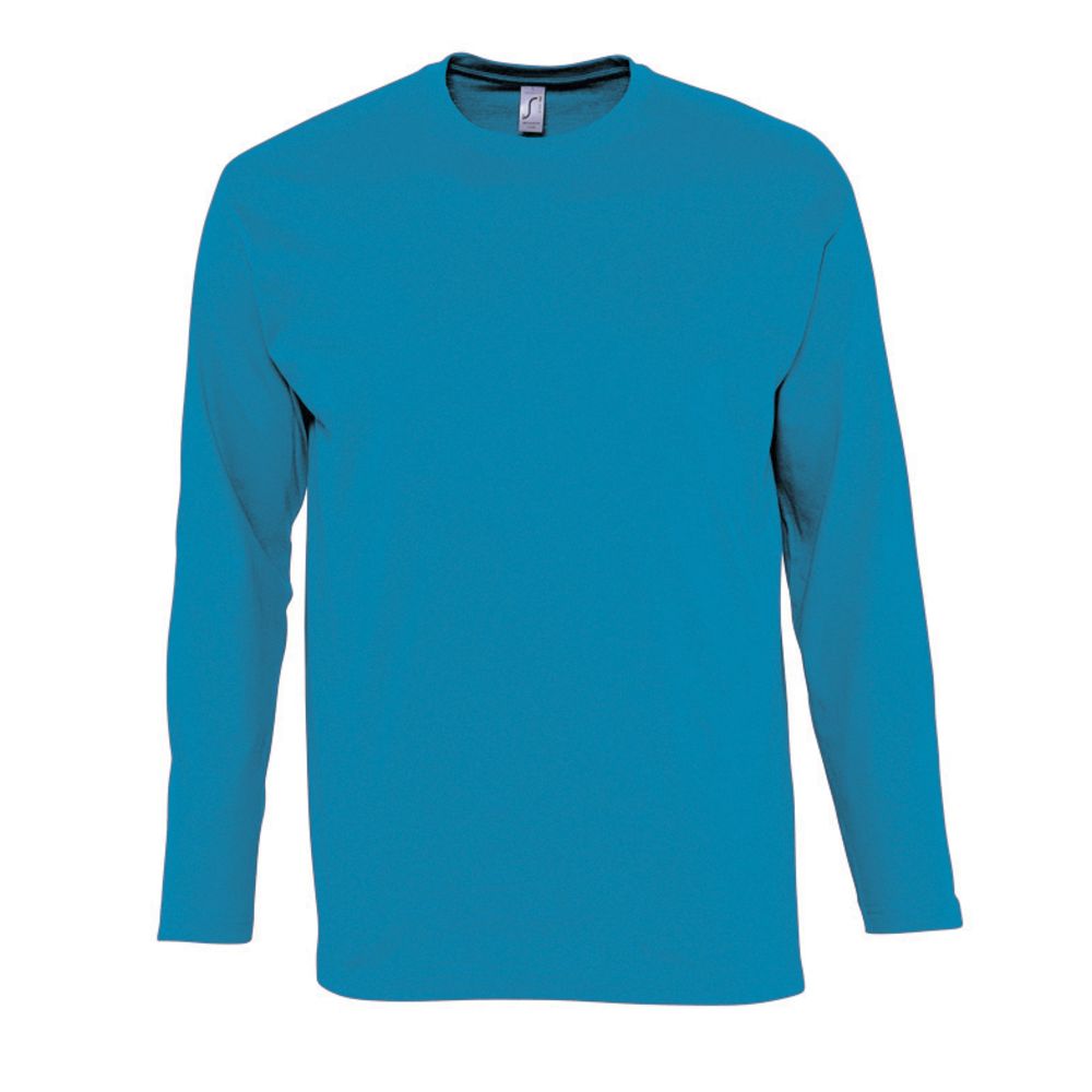 Футболка мужская с длинным рукавом Monarch, голубая Футболка мужская с длинным рукавом Monarch, голубая