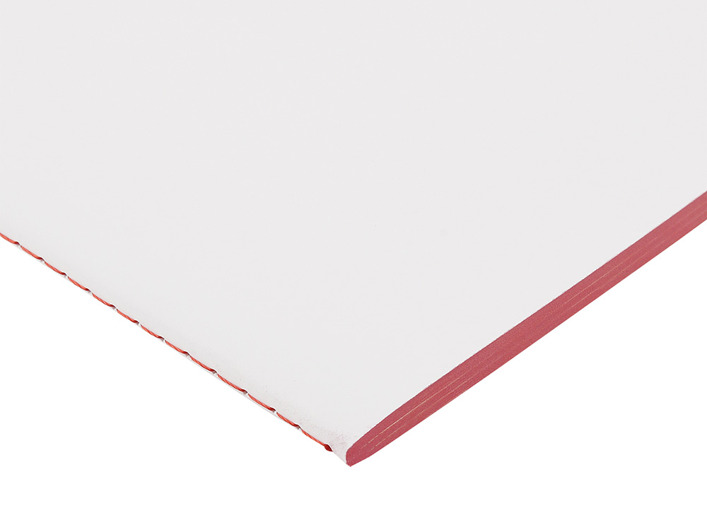 Бизнес-тетрадь А5 Pragmatic Contrast, 40 листов в клетку, белый с красным срезом