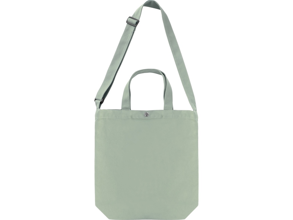 Сумка Helfer из хлопка на кнопке с регулирующейся лямкой, оливковый