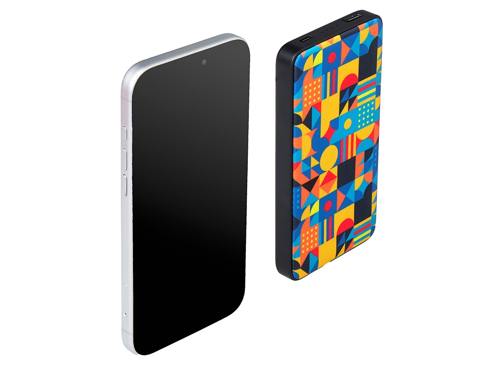 Портативное зарядное устройство с возможностью полноцветной печати на ткани по индивидуальному дизайну клиента