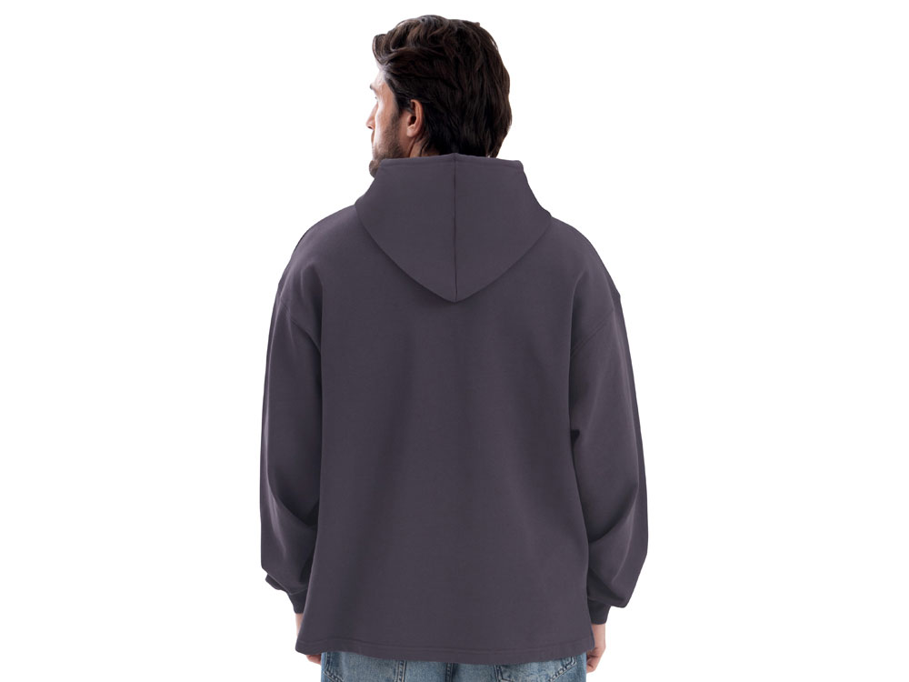 Худи оверсайз Alpha.01 унисекс, темно-серый