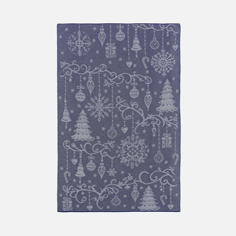 Плед Adventino, темно-синий (кобальт) с молочным