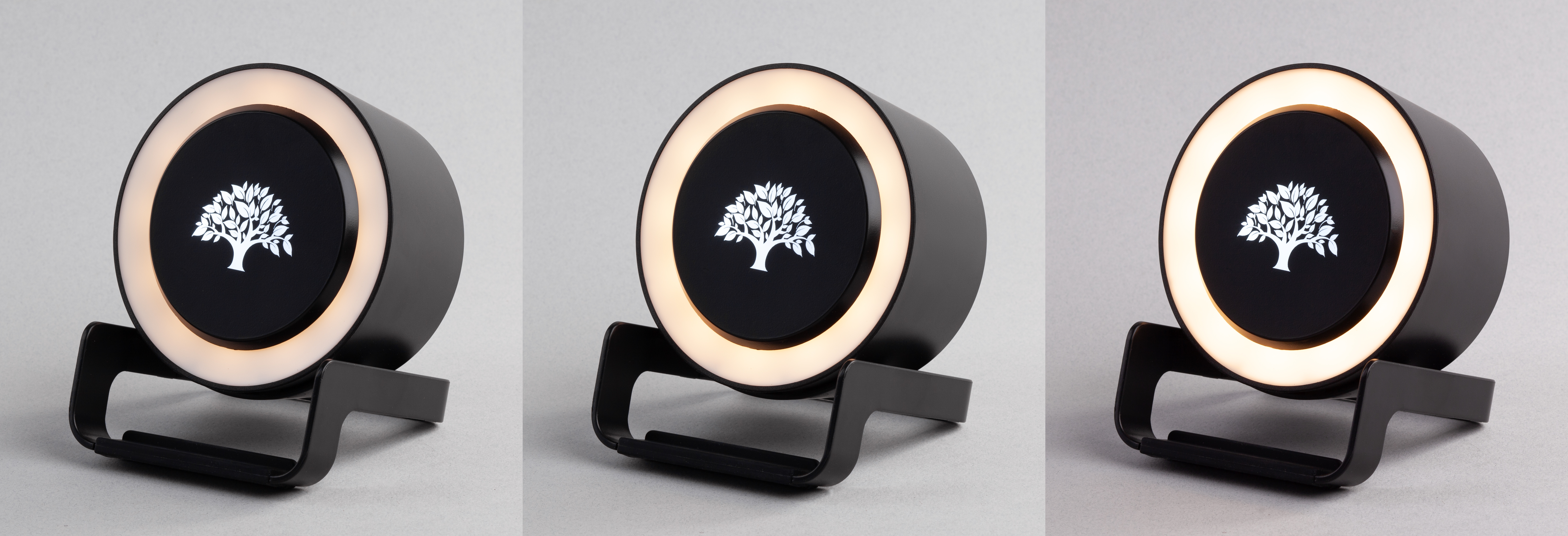 Bluetooth колонка-подставка "Smart Loud" с беспроводным (10W) зарядным устройством, лампой и подсветкой логотипа Bluetooth колонка-подставка "Smart Loud" с беспроводным (10W) зарядным устройством, лампой и подсветкой логотипа