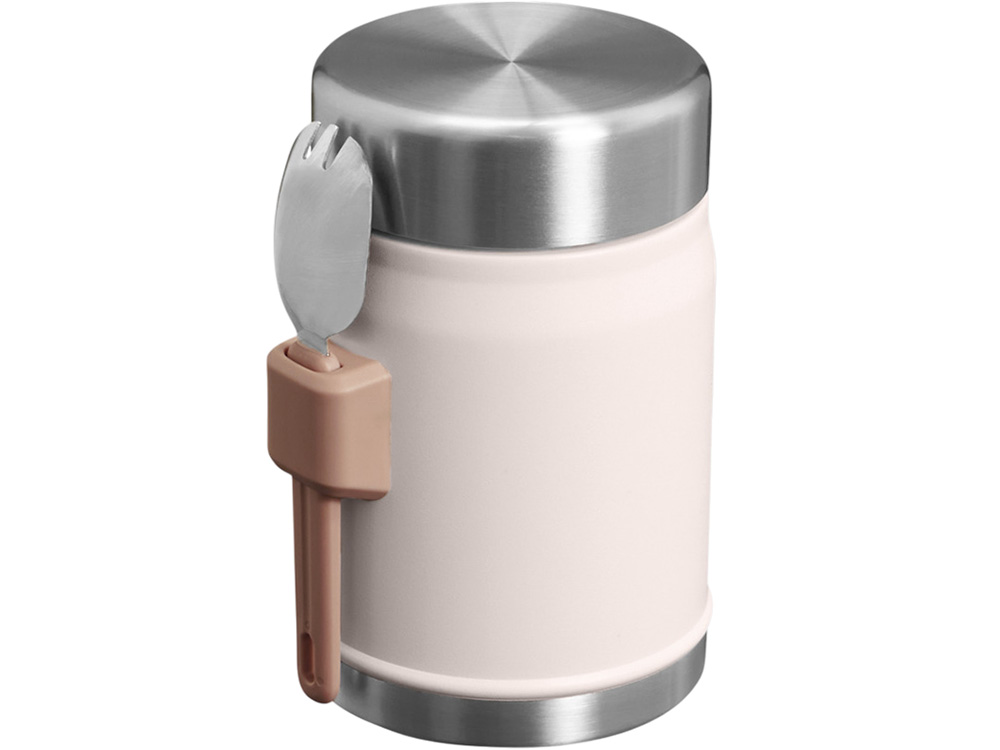 Банка для еды объемом 400 мл с ложкой-вилкой Stanley Legendary - Light pink Банка для еды объемом 400 мл с ложкой-вилкой Stanley Legendary - Light pink