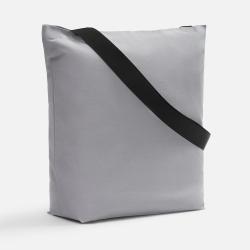 Шопер B5, серый с широкими черными ручками