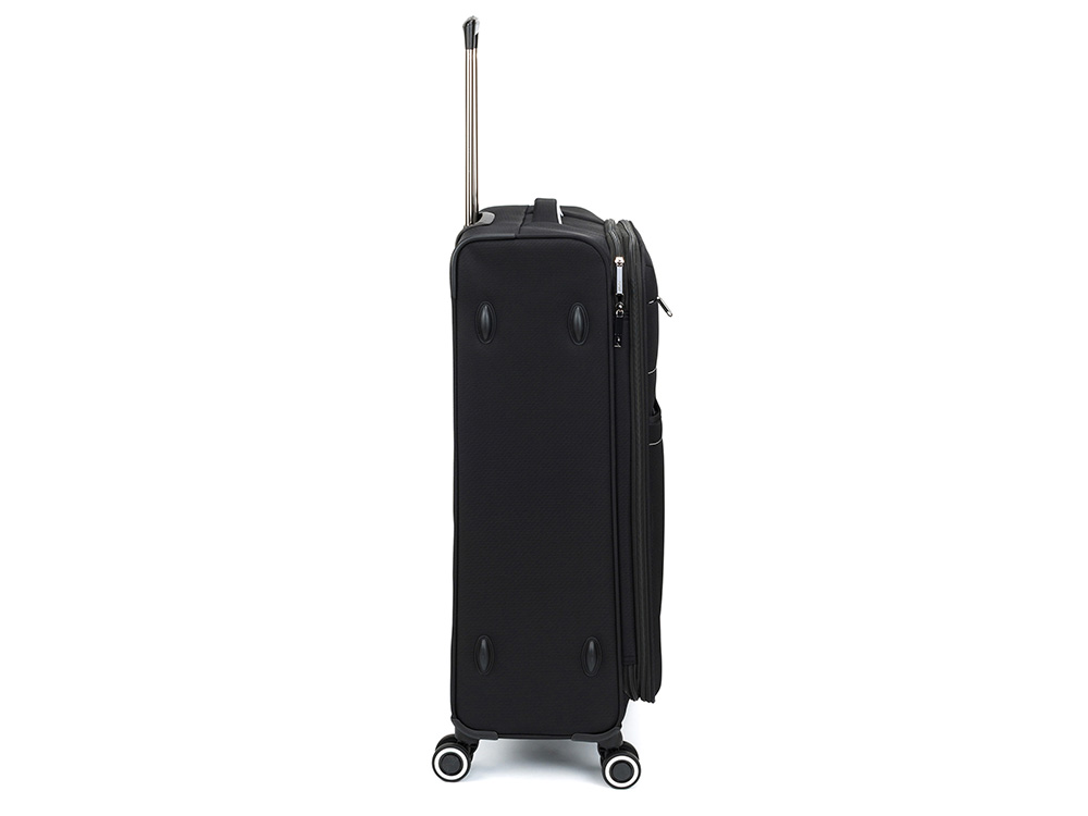 Чемодан TORBER НЕРО, чёрный, переработанный ПЭТ, 48 х 28 х 79 см, 90 л Чемодан TORBER НЕРО, чёрный, переработанный ПЭТ, 48 х 28 х 79 см, 90 л