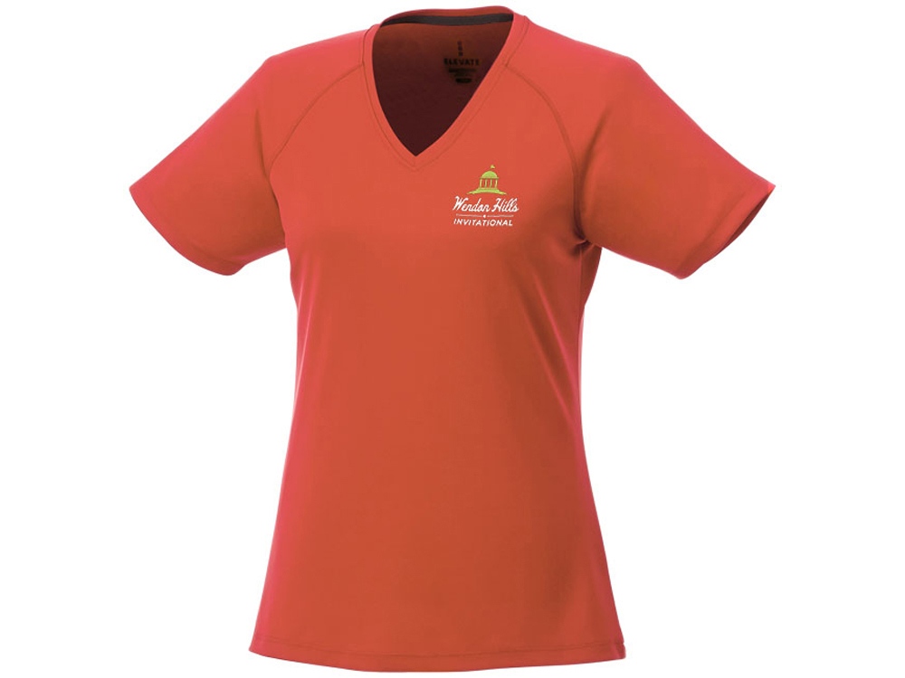Модная женская футболка Amery  с коротким рукавом и V-образным вырезом, оранжевый