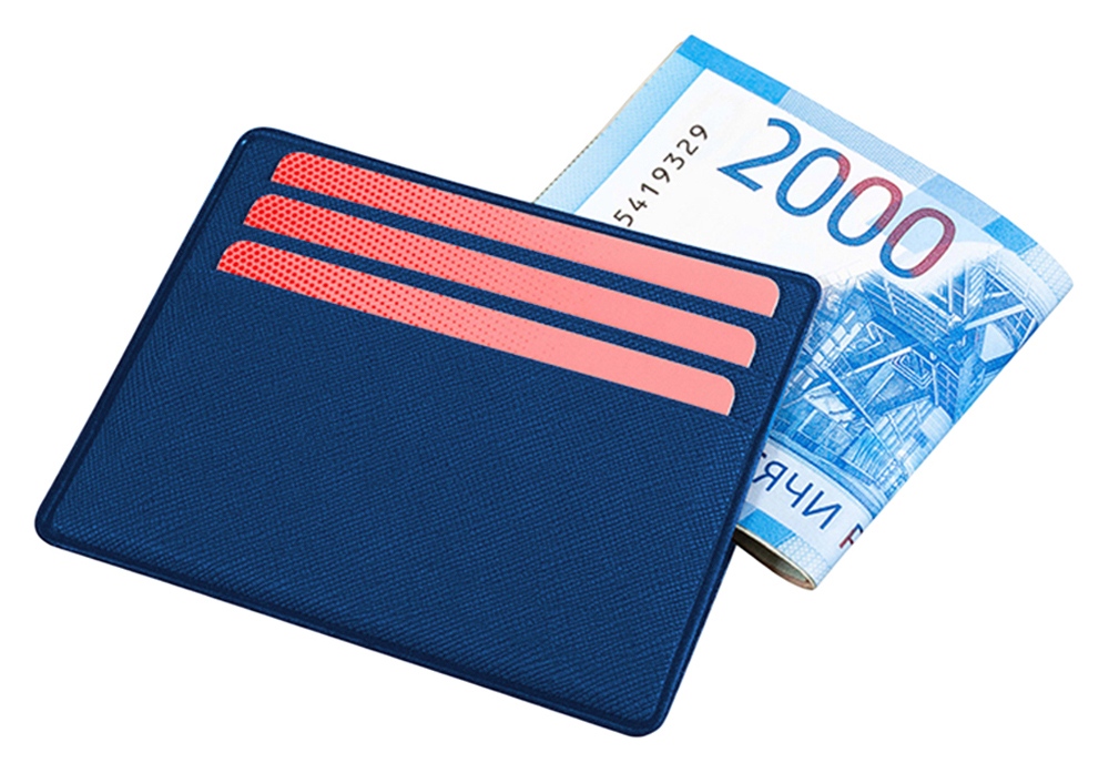 Картхолдер для денег и шести пластиковых карт Favor, синий Картхолдер для денег и шести пластиковых карт Favor, синий