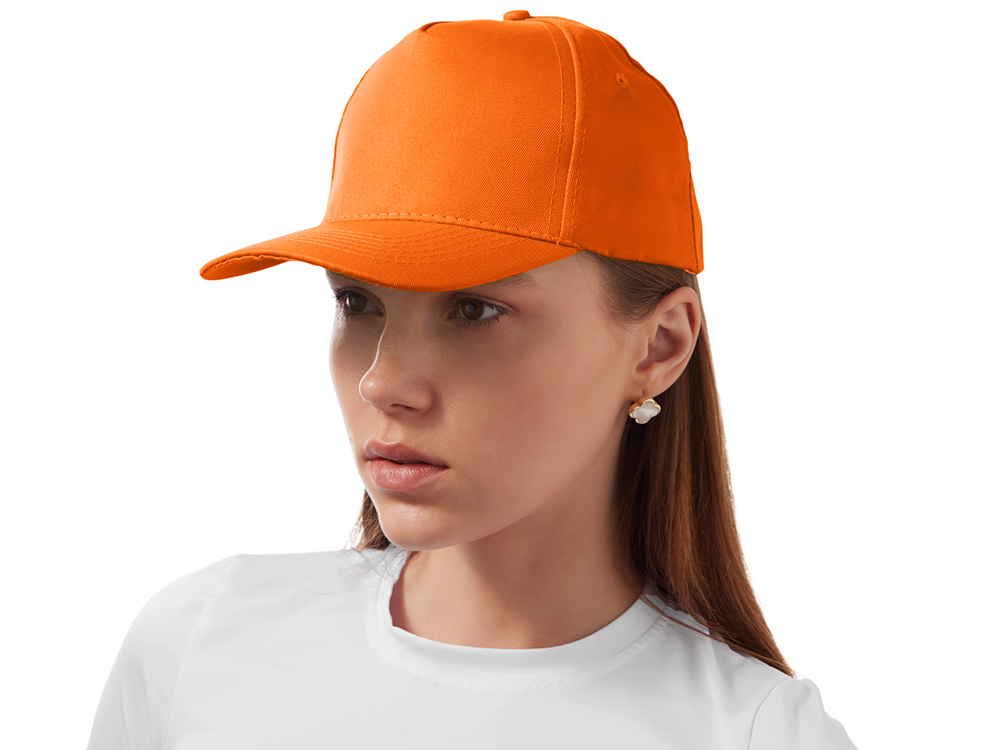 Бейсболка Poly 5-ти панельная 120 гр, оранжевый
