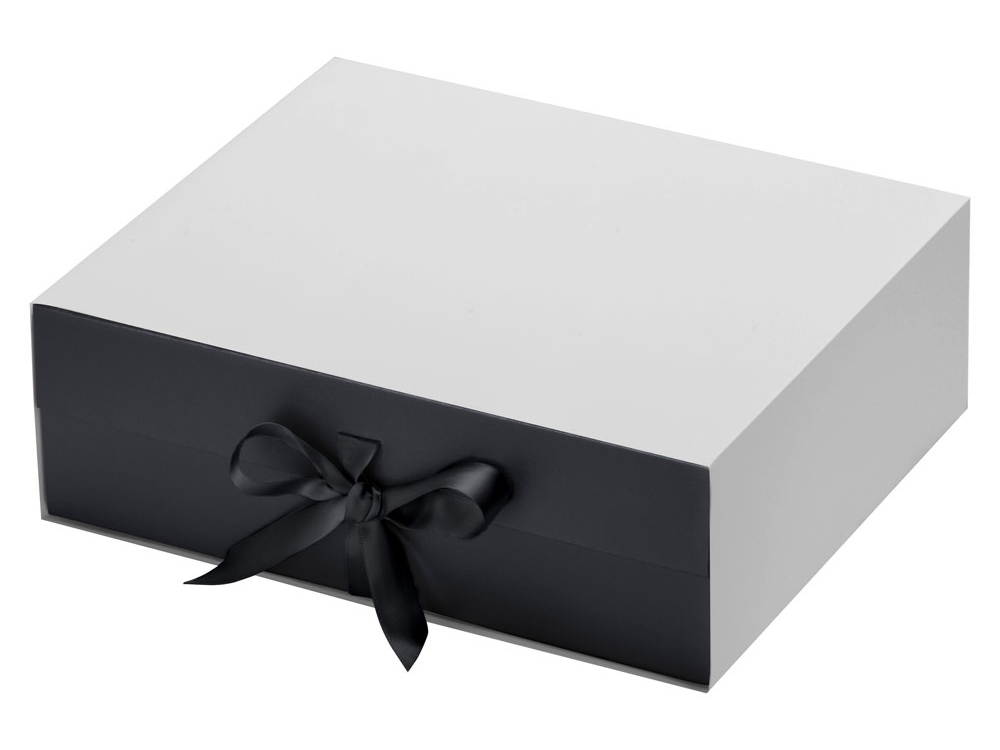 Коробка разборная на магнитах с лентами, черный