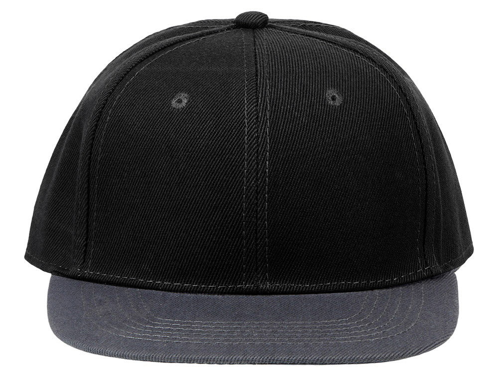 Бейсболка с прямым козырьком Los Angeles 2.0, черный/серый меланж