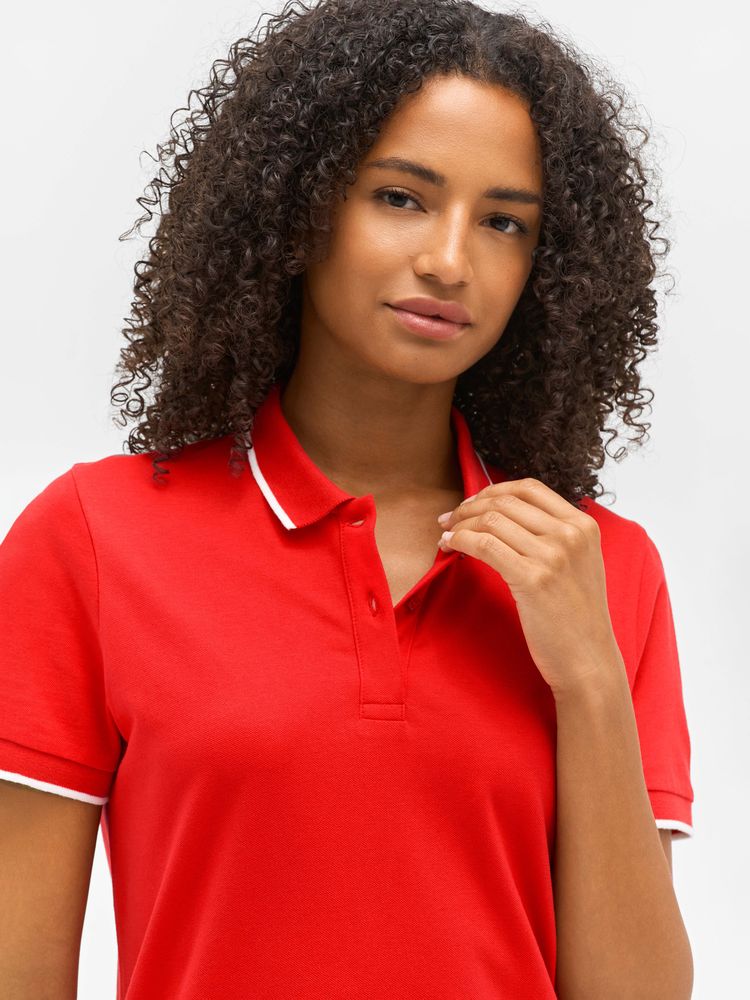 Рубашка поло унисекс Palermo, белая с темно-синим Рубашка поло унисекс Palermo, белая с темно-синим