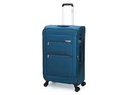 Чемодан TORBER ВИВИ, синий, полиэстер, 48 х 28 х 78 см, 89 л