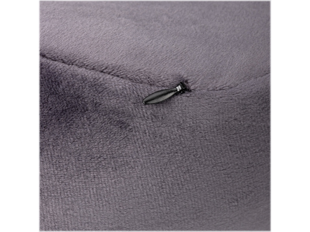 Подушка TORBER, дорожная, с эффектом памяти, тёмно-серая, полиэстер+спандекс, 26 х 27 х 10 см