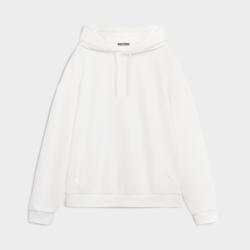 Худи релакс унисекс Баланс (Balance), с начесом, белый, размер 3XL/4XL