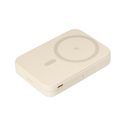 Внешний аккумулятор Union PD 10000mAh с функцией беспроводной зарядки 15W, бежевый