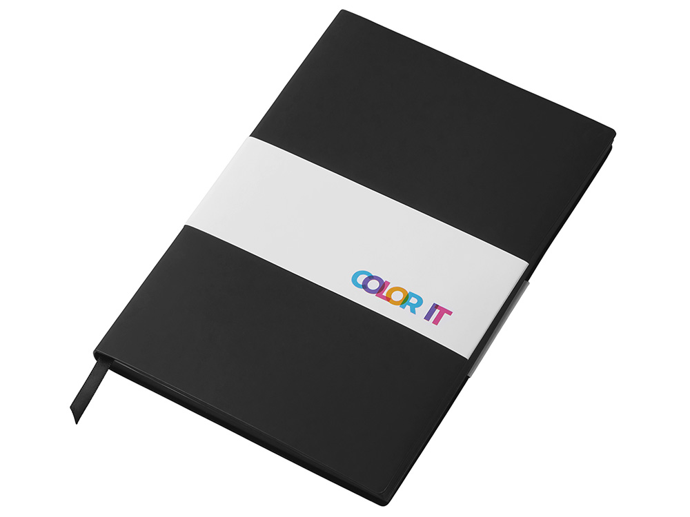 Блокнот C1 софт-тач, гибкая обложка, 128 листов, черный