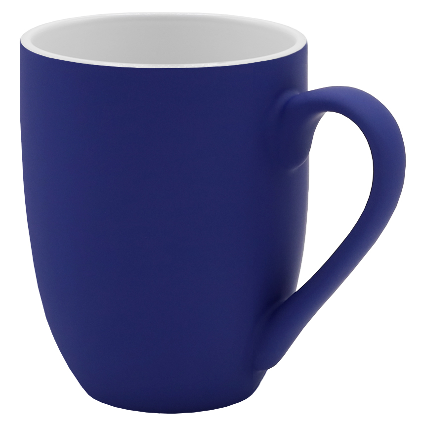 Кружка Elegante, софт-тач, 350мл, темно синий