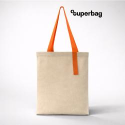 Шоппер Superbag Light, с внутренним креплением-полукольцо (неокрашенный с оранжевым)