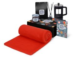 Подарочный набор Re:y. Vive с пледом, френч-прессом и кофе Подарочный набор Re:y. Vive с пледом, френч-прессом и кофе