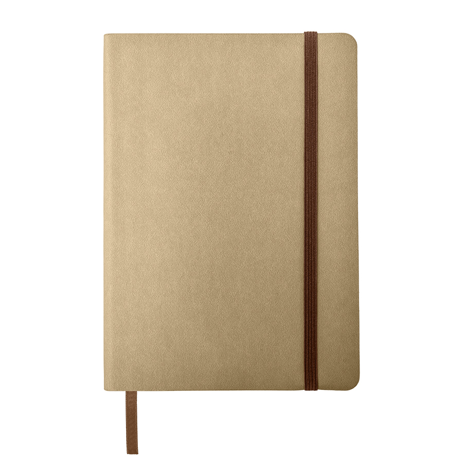 Ежедневник недатированный SHADY, формат А5,  светло-коричневый, кремовый блок, коричневый обрез