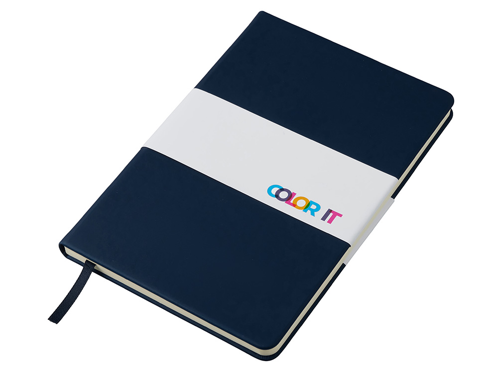 Бизнес-блокнот С3 софт-тач с магнитом, твердая обложка, 96 листов, темно-синий