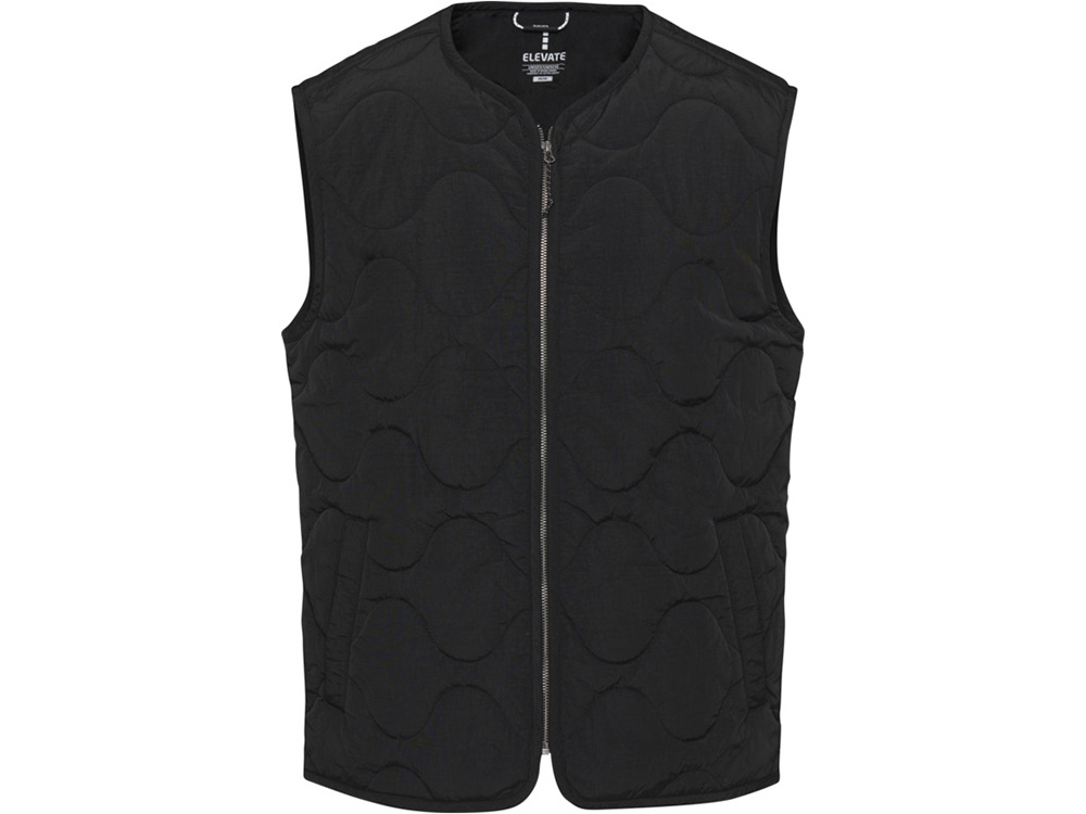 Quartz утепленный жилет унисекс из переработанного материала GRS - сплошной черный