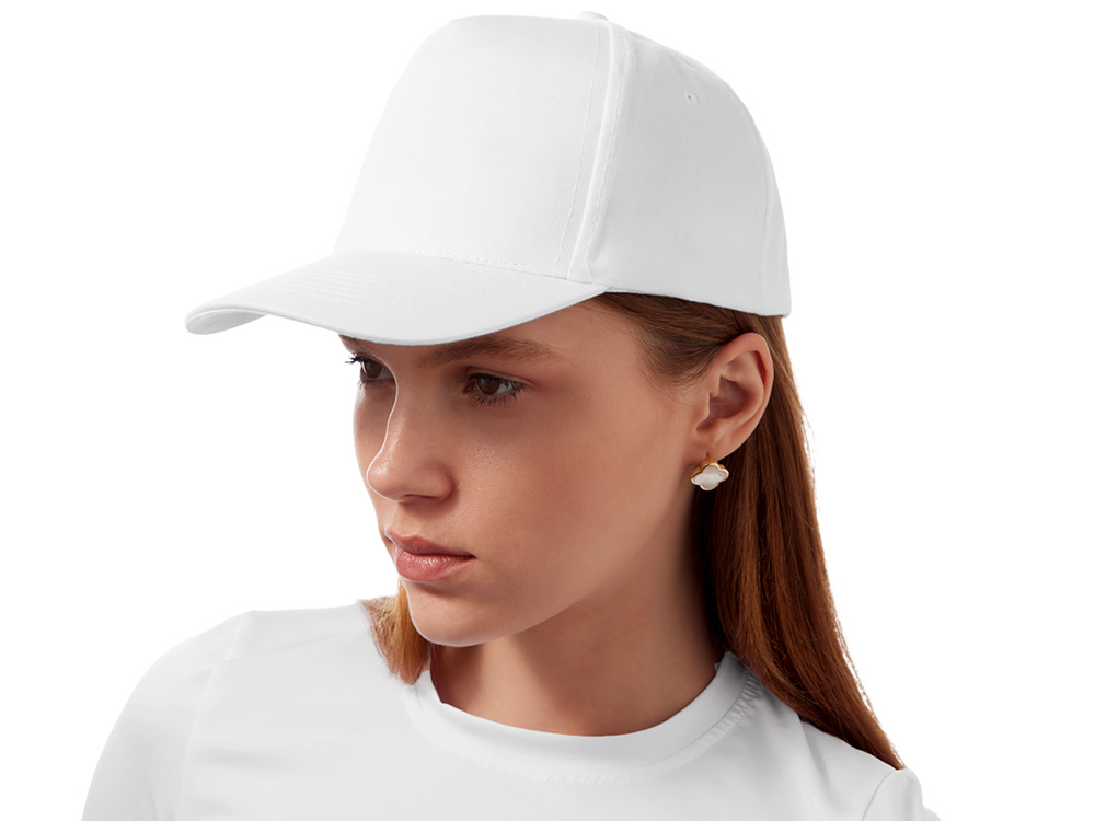 Бейсболка Mix 5-ти панельная 180 гр, белый