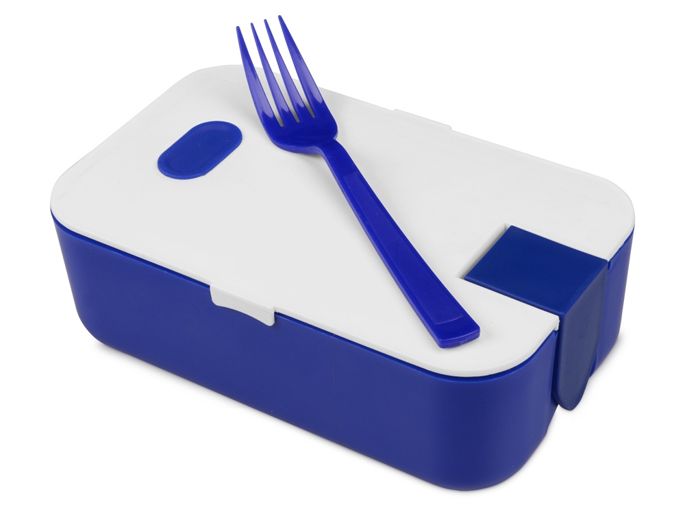 Подарочный набор с бутылкой для воды. блокнотом, ручкой и ланчбоксом,синий