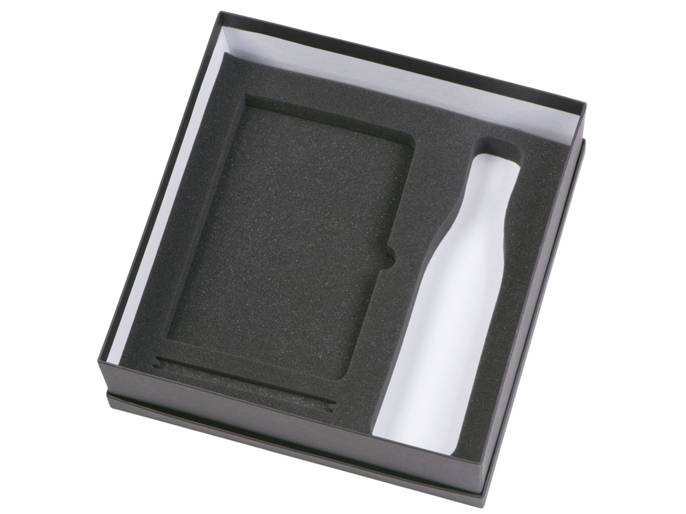 Подарочный набор c блокнотом C1, ручкой и термобутылкой, серый