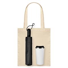 Подарочный набор Леванте (Levante), белый (зонт, термокружка, шоппер)