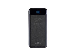 RIVACASE VA2582 (20 000mAh), QC/PD 22.5W внешний аккумулятор с дисплеем, черный /24