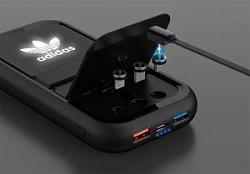 Беспроводное ЗУ "Fast & Furious", 10000 mAh, с быстрой (22.5W/15W) зарядкой, с магнитным кабелем и набором переходников, с подсветкой логотипа Беспроводное ЗУ "Fast & Furious", 10000 mAh, с быстрой (22.5W/15W) зарядкой, с магнитным кабелем и набором переходников, с подсветкой логотипа