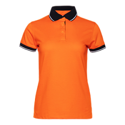 Рубашка поло женская STAN с контрастными деталями хлопок/полиэстер 185, 04CW