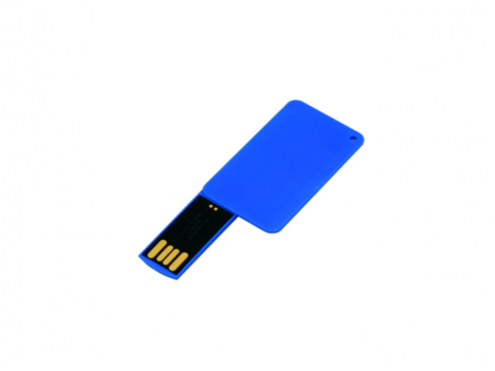 USB-флешка на 16 Гб в виде пластиковой карточки, синий