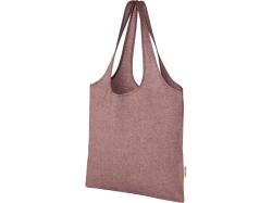 Модная эко-сумка Pheebs объемом 7 л из переработанного хлопка плотностью 150 г/м², heather maroon