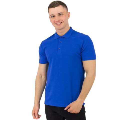 Рубашка поло Rock, мужская (синяя, S)