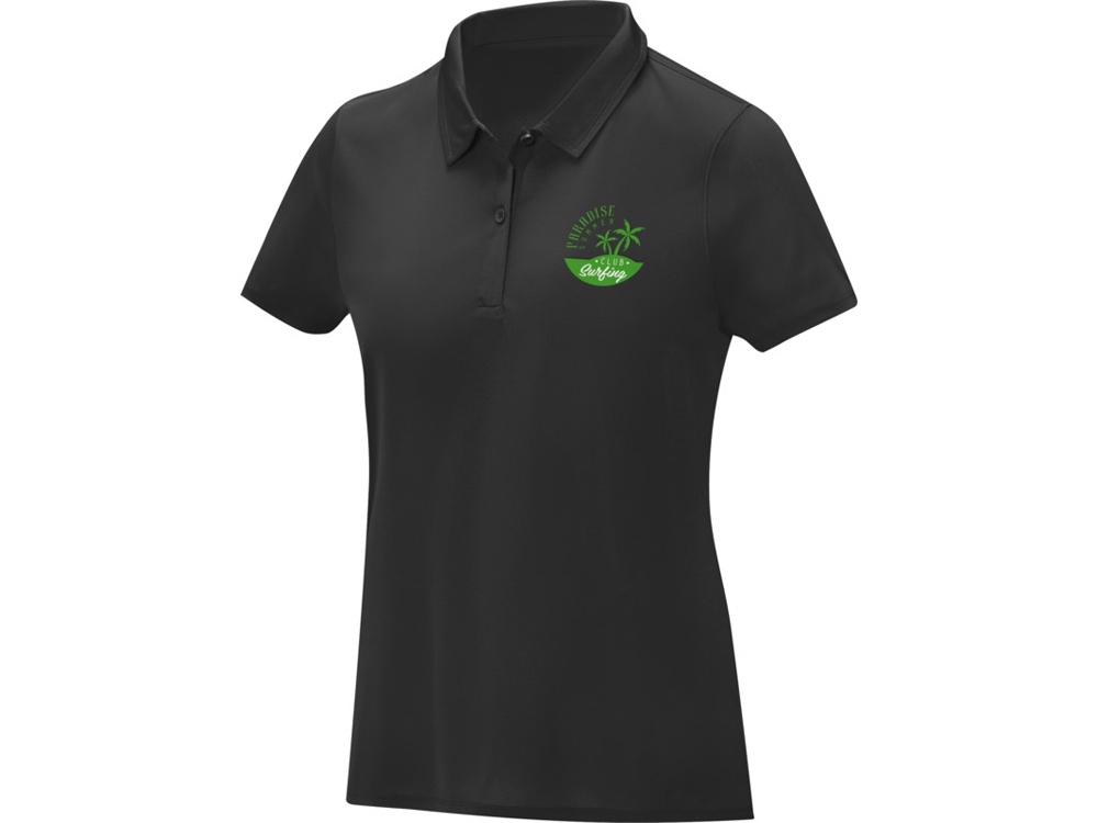 Женская стильная футболка поло с короткими рукавами Deimos, черный