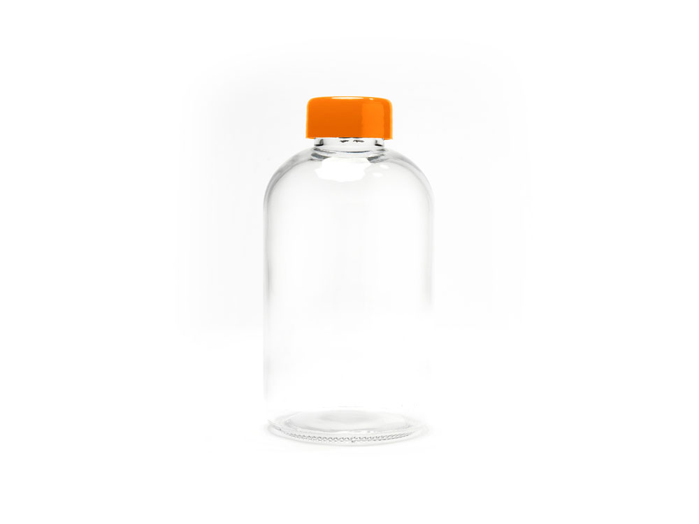 Бутылка стеклянная KASTER в неопреновом чехле, 600 мл, апельсин