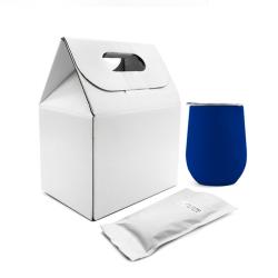 Набор Coffee Box c кофером софт-тач CO12s (синий)